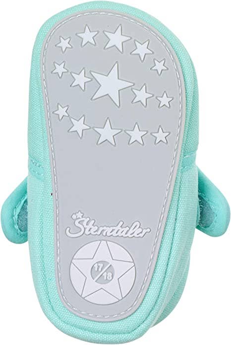 Turquoise Sterntaler crawling shoes with velcro
