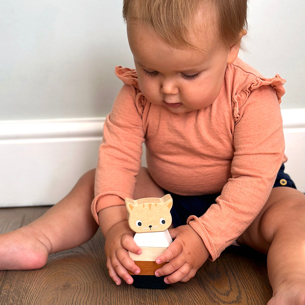 Kitten Wooden Stacking Toy