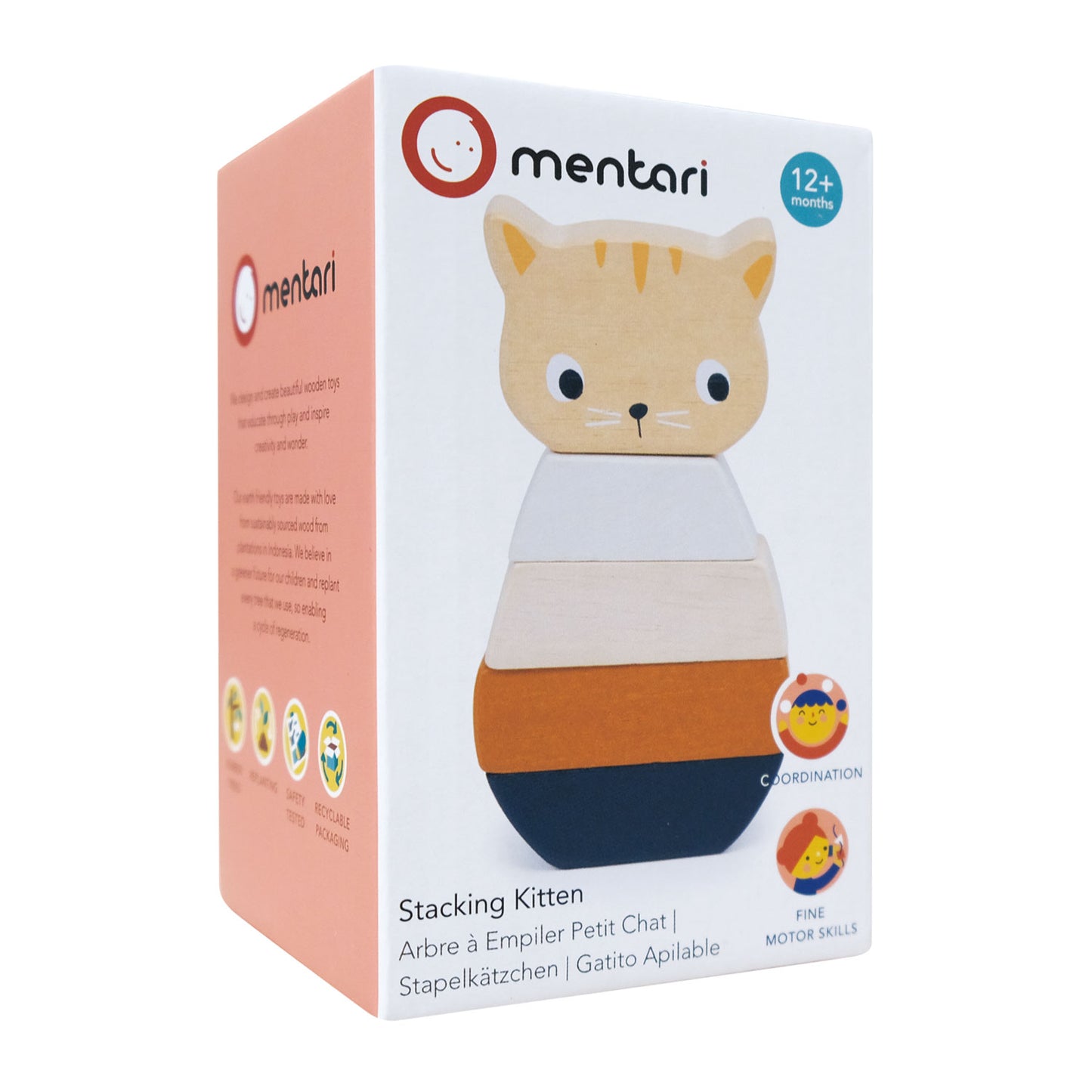 Kitten Wooden Stacking Toy