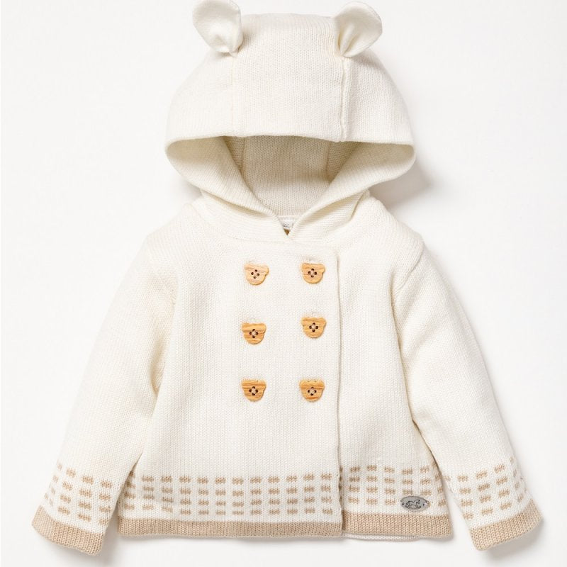 Baby Cream Double Knit Cardigan