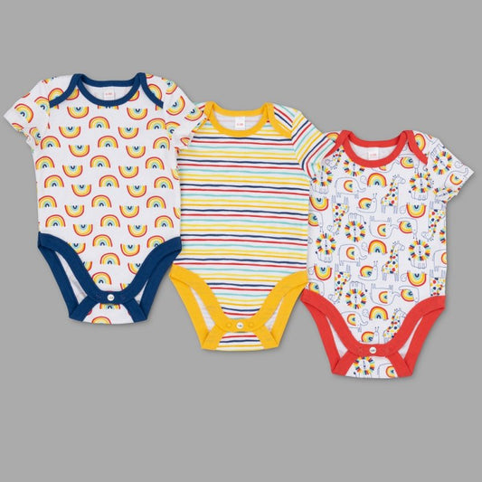 Organic Cotton Rainbow Bodysuit 3pk